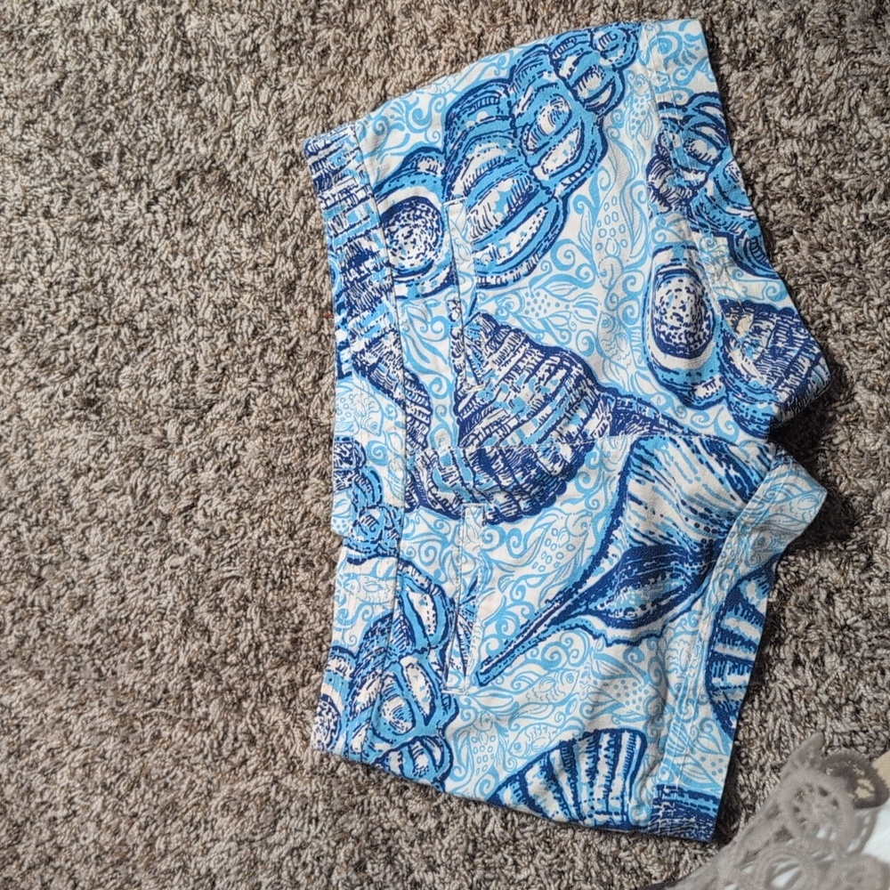 Lilly Pulitzer Seashell Blue Patterned Bottoms - image 2
